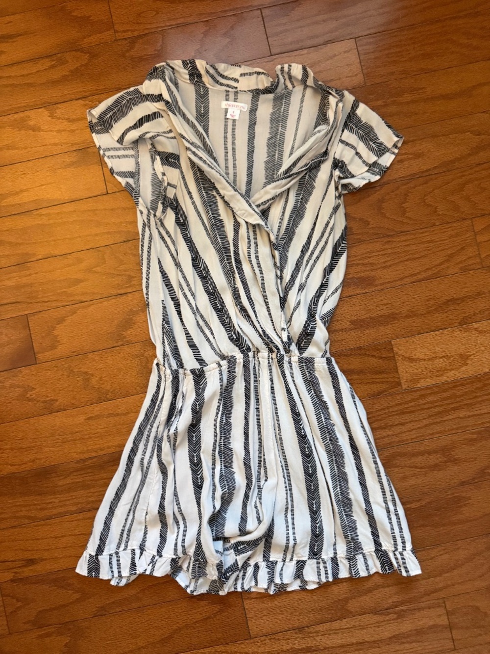 Black & White Stripe Xhileration Romper